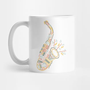 Saxophone Vibrant Colours Mug